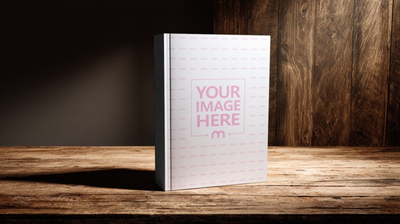 Book Cover Mockup on Wooden Floor for Fiction Book Covers preview image