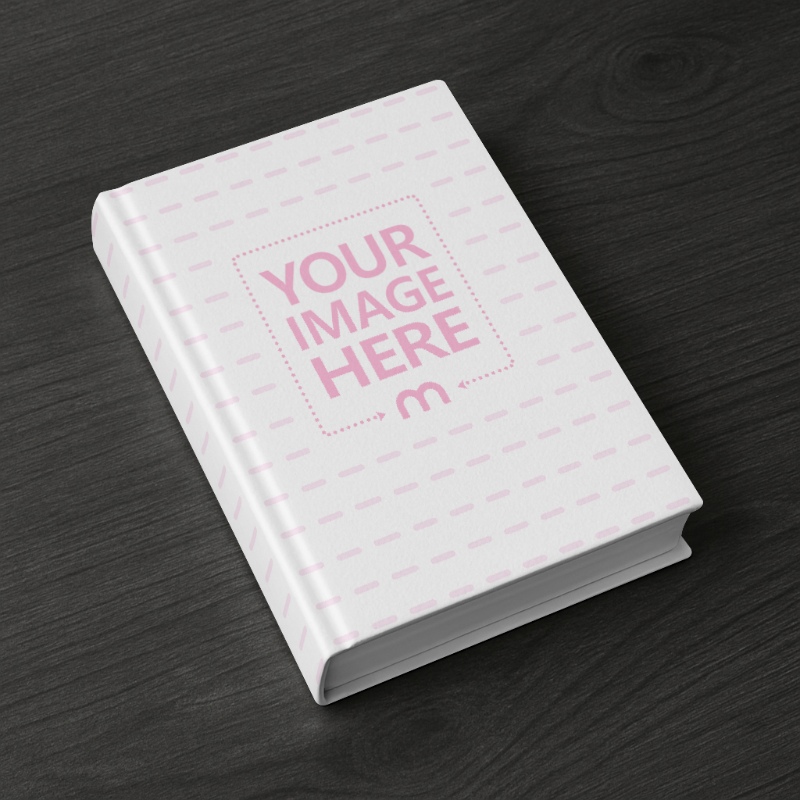 Book Cover Mockup on Dark Wooden Floor for Cover Design preview image