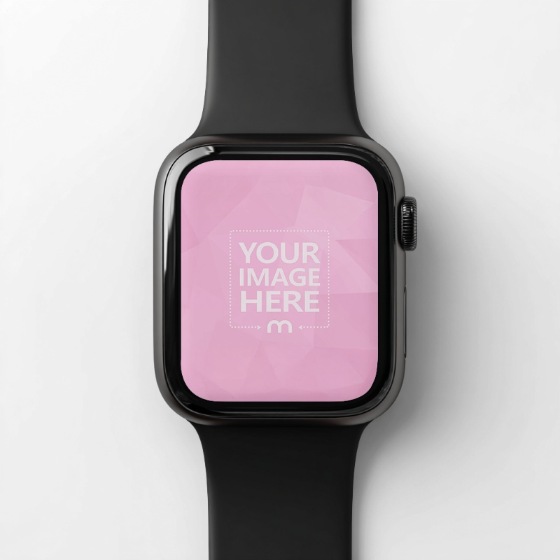 Smartwatch Mockup on White Surface for Modern UI preview image