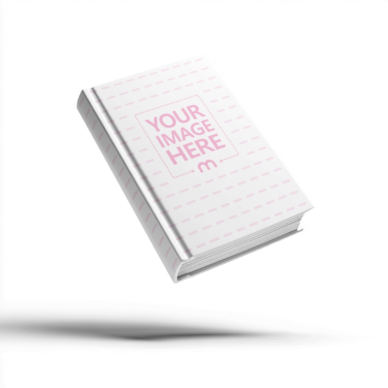 Floating Book Cover Mockup on White Background for Authors preview image