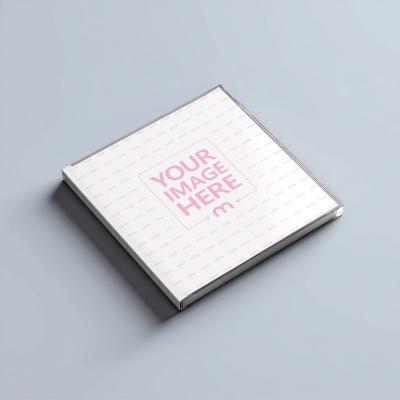 CD Case Mockup on Faded Blue Background for Music Album Promotion