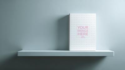 Book Cover Mockup on Hanging White Table for Book Publishers