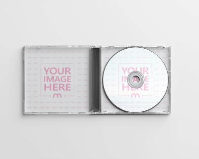 Top View CD Case Mockup for Music Albums