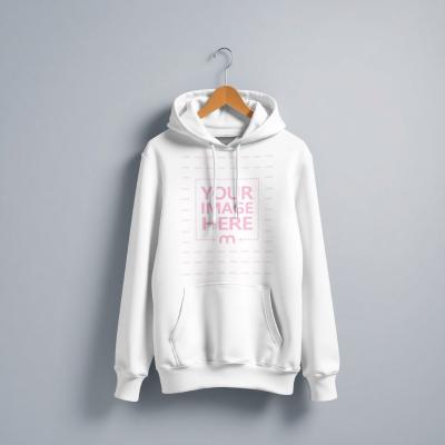 Hoodie Mockup on Light Blue Background for Casual Fashion Display