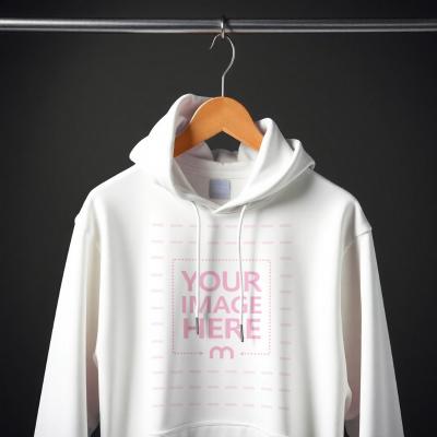 Black Background Hoodie Mockup on Iron Bar for Urban Clothing
