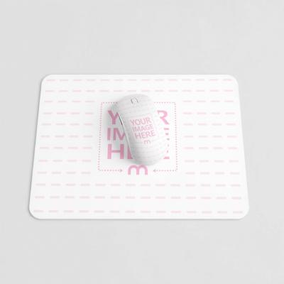 Mouse and Pad Mockup on White Background for Office Desk Setup