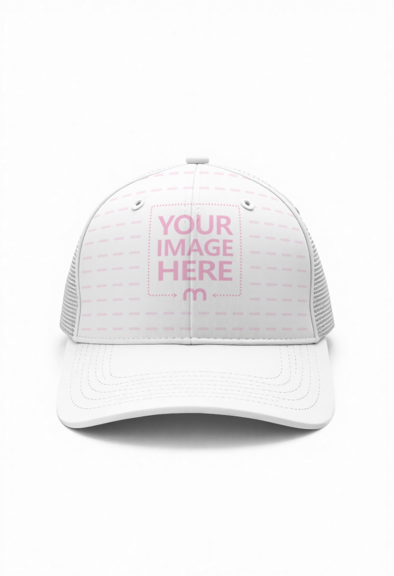 Front-Facing Hat Mockup on White Background for Apparel Line preview image