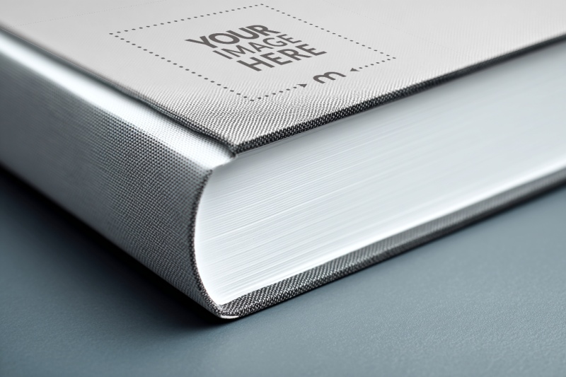 Book Corner Mockup on Plain Surface preview image