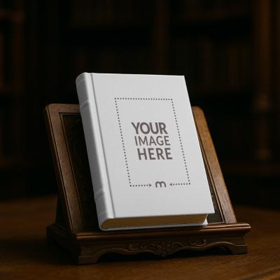 Vintage Book Cover Mockup for Antique Bookstore