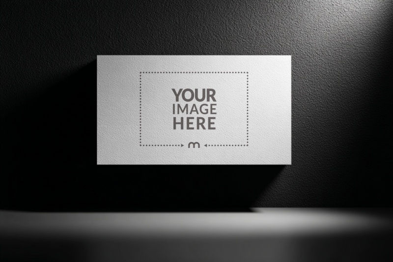 Business Card Mockup on Dark Background for Elegant Card Design preview image