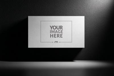 Business Card Mockup on Dark Background for Elegant Card Design