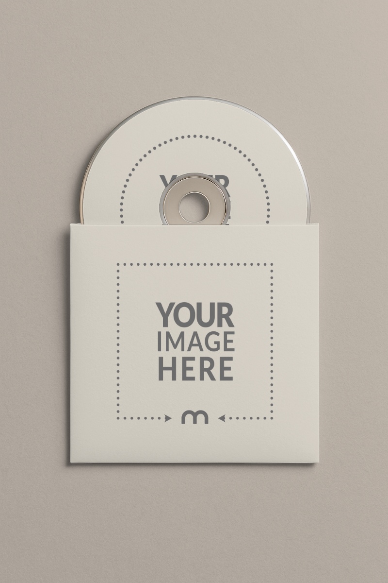 CD Case and Disk Mockup on White Background for Music Albums preview image