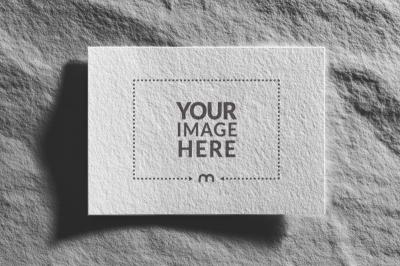 Top View Business Card Mockup for Corporate Stationery