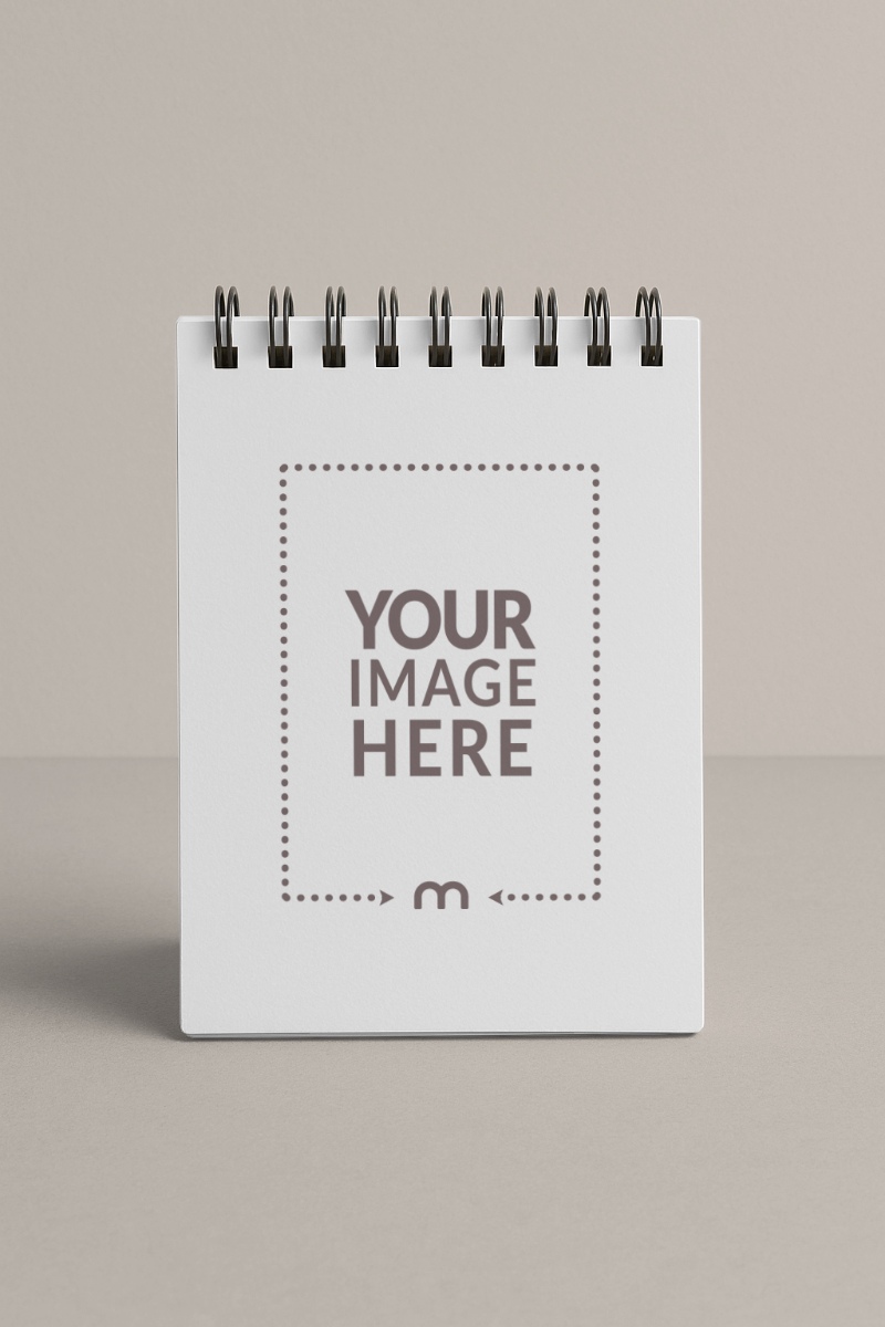 Desk Calendar Mockup on Isolated Background preview image