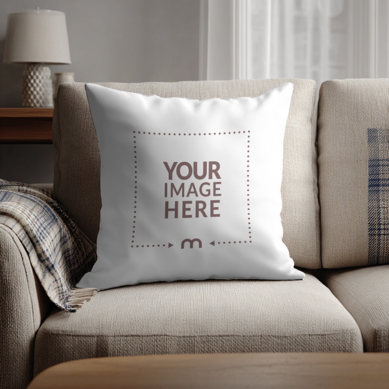 Sofa Pillow Mockup in Living Room for Home Décor preview image