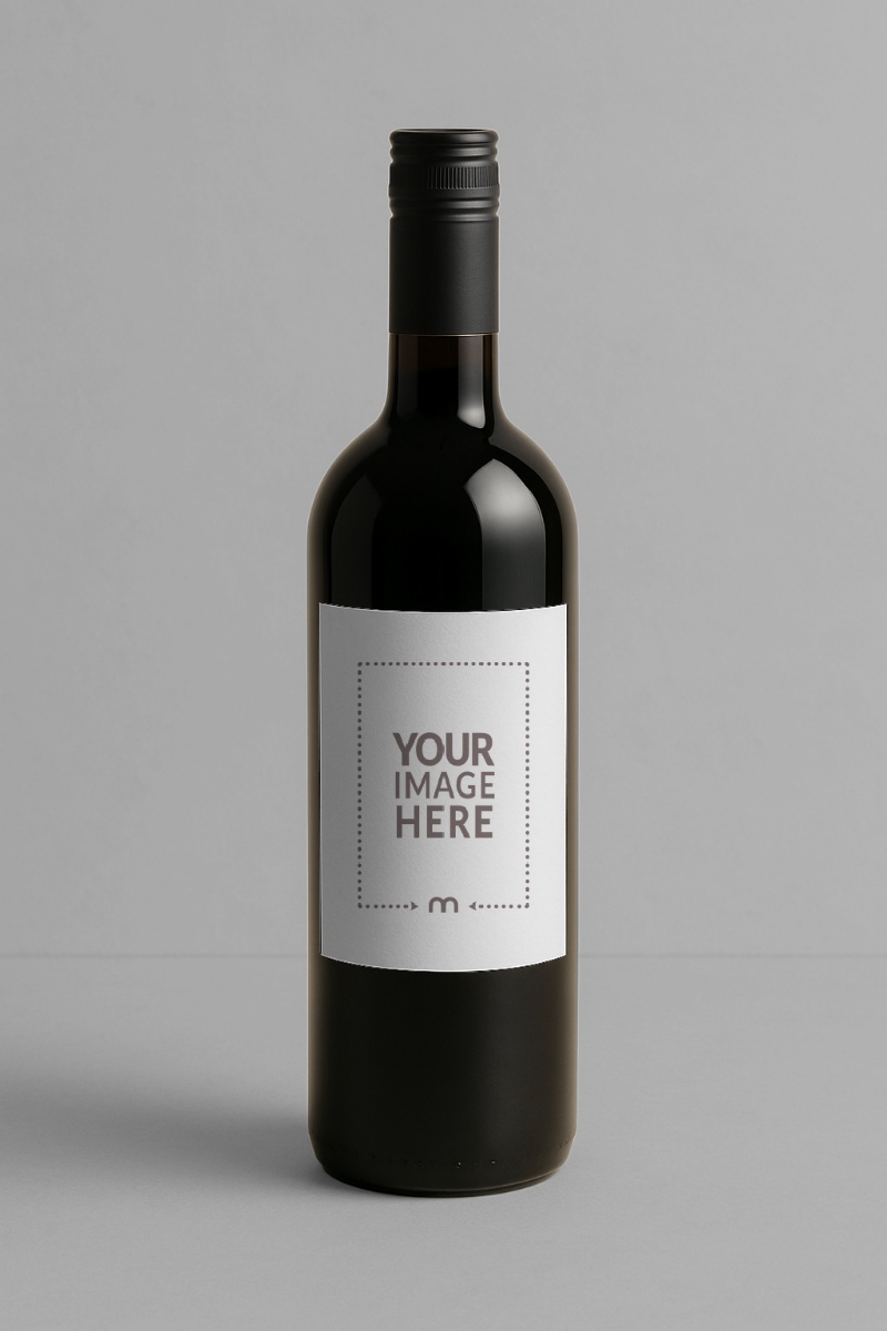 Wine Bottle Label Mockup on Isolated Background preview image