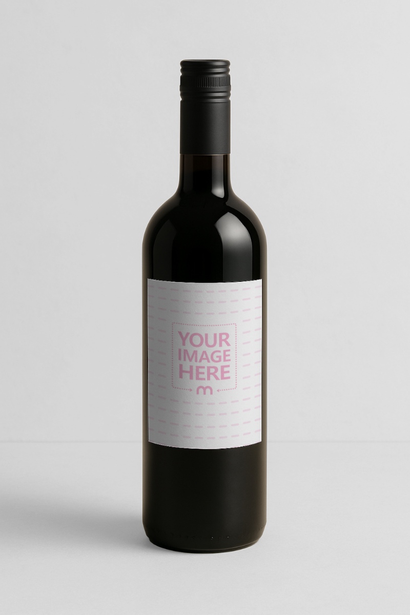 Wine Bottle Label Mockup on Isolated Background preview image