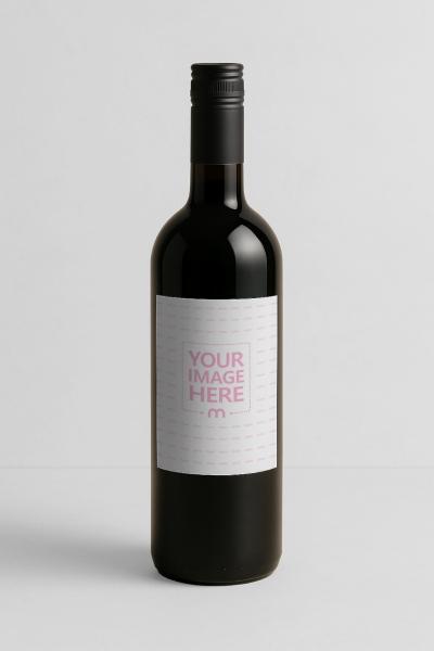 Wine Bottle Label Mockup on Isolated Background