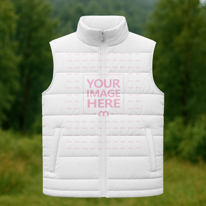 Outdoor Vest Mockup for Forest Adventure Apparel Branding preview image
