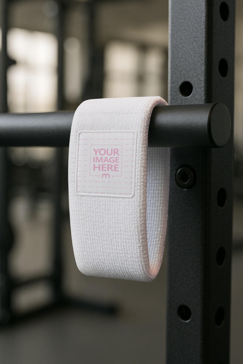 Armband Mockup on Gym Equipment for Fitness Accessory preview image