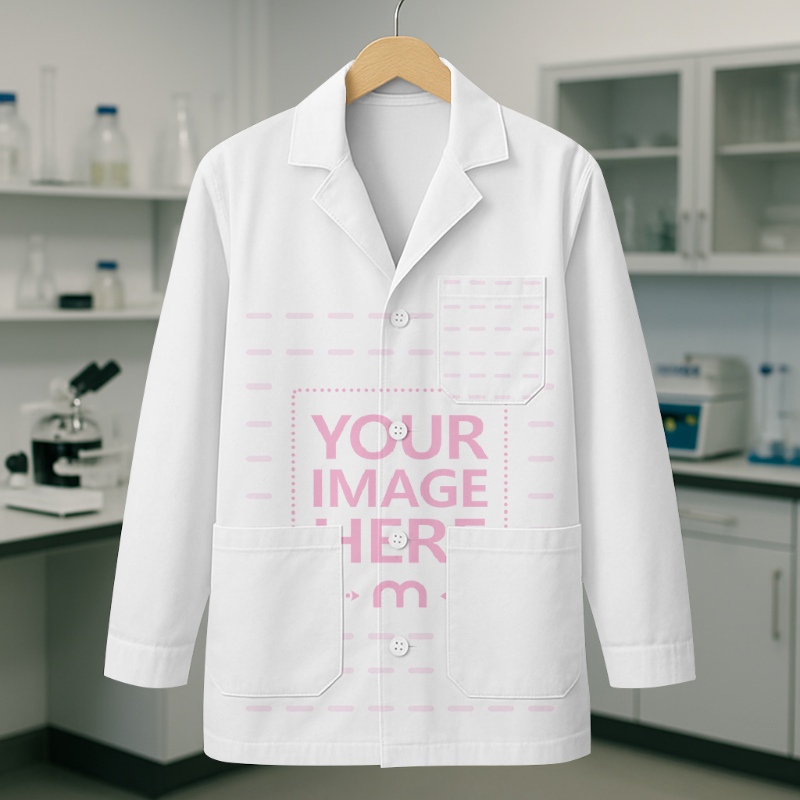 Apron Mockup for Lab-Themed Apparel Display preview image