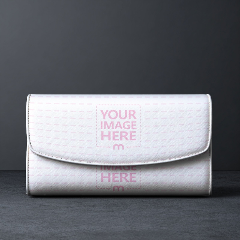 Wallet Mockup on Dark Surface for Luxury Leather Goods preview image