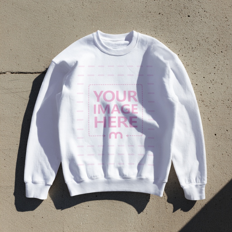 Top View Sweatshirt Mockup for Streetwear Brands preview image