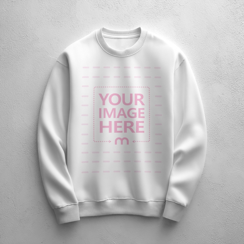 Top View Flat Lay Sweatshirt Mockup on Concrete Floor preview image