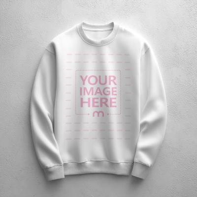 Top View Flat Lay Sweatshirt Mockup on Concrete Floor