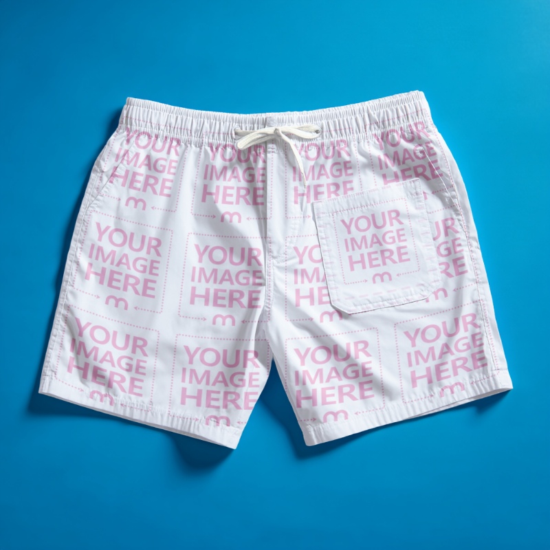 Short Pant Mockup with Blue Background preview image