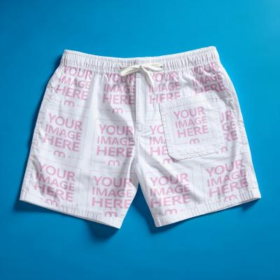 Short Pant Mockup with Blue Background
