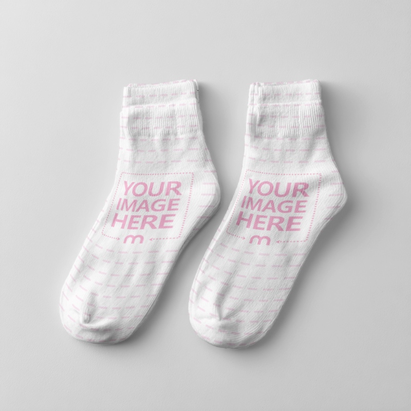 Top View of Kids Socks Mockup Isolated Background preview image