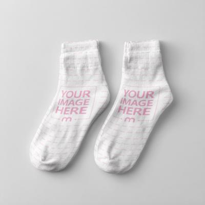 Top View of Kids Socks Mockup Isolated Background