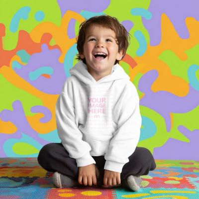Child Hoodie Mockup with Bright Studio Lighting