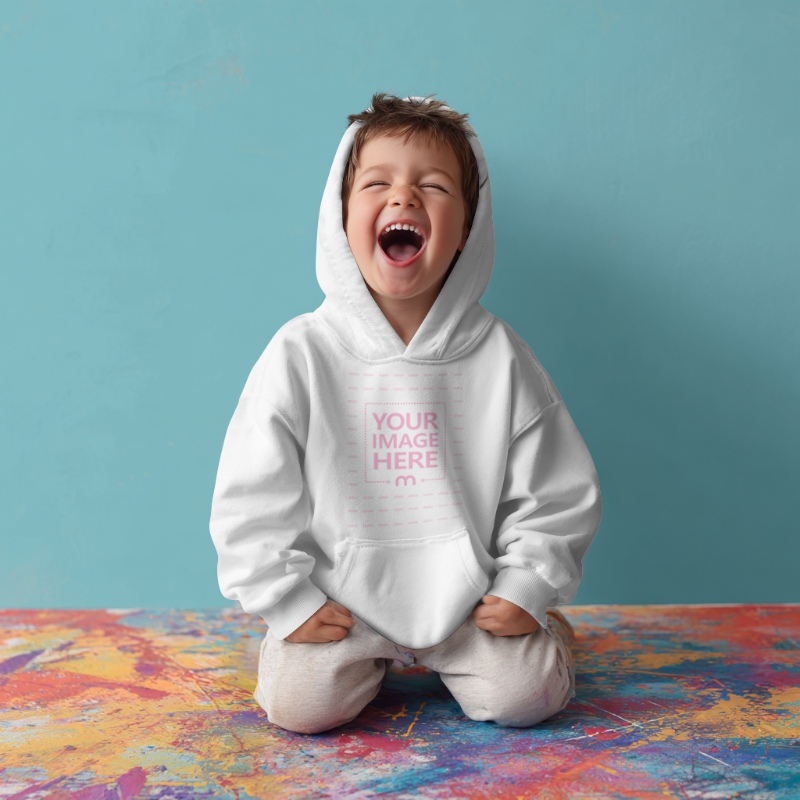 Child Hoodie Mockup in Kid's PreSchool preview image