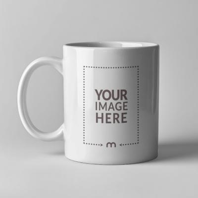 Coffee Mug Mockup on Isolated Background for Café Merch Design
