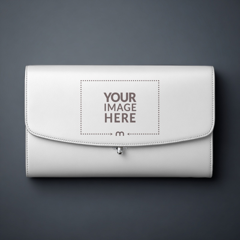 Handbag Mockup Top View on Dark Background for Luxury Branding preview image