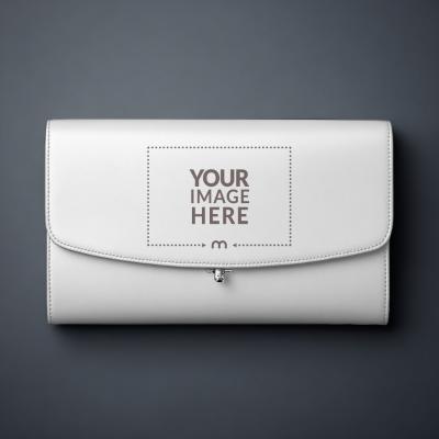 Handbag Mockup Top View on Dark Background for Luxury Branding