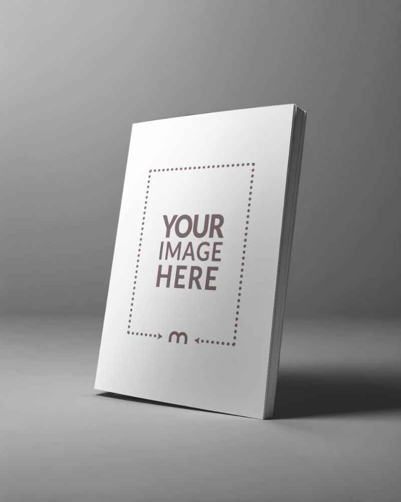Angled Paperback Book Mockup for Author Portfolio Display preview image