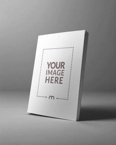 Angled Paperback Book Mockup for Author Portfolio Display
