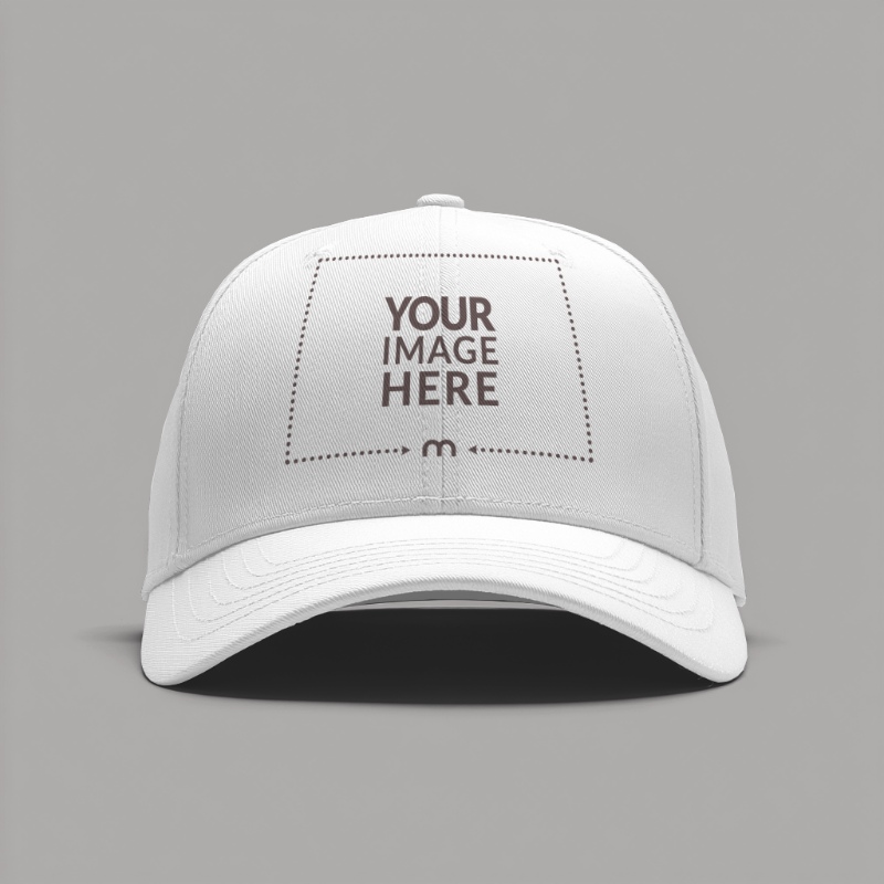 Snapback Cap Mockup on Plain Background for Streetwear Design preview image