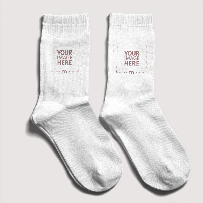 Sports Sock Mockup Top View for Team Apparel Design preview image