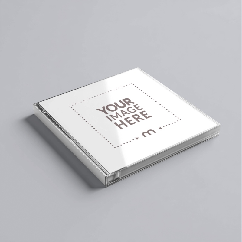 CD Case Mockup on Plain Background for Music Albums preview image