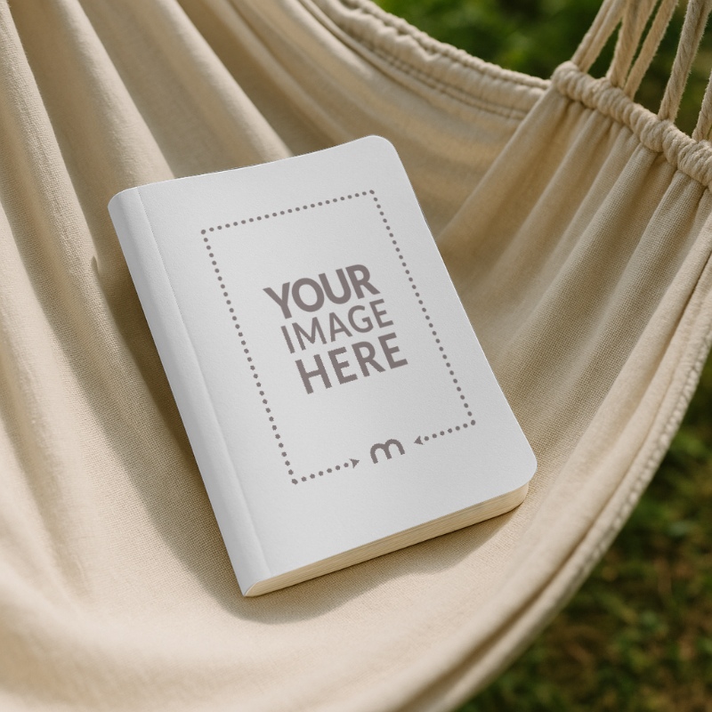 Paperback Book Cover Mockup on Hammock preview image