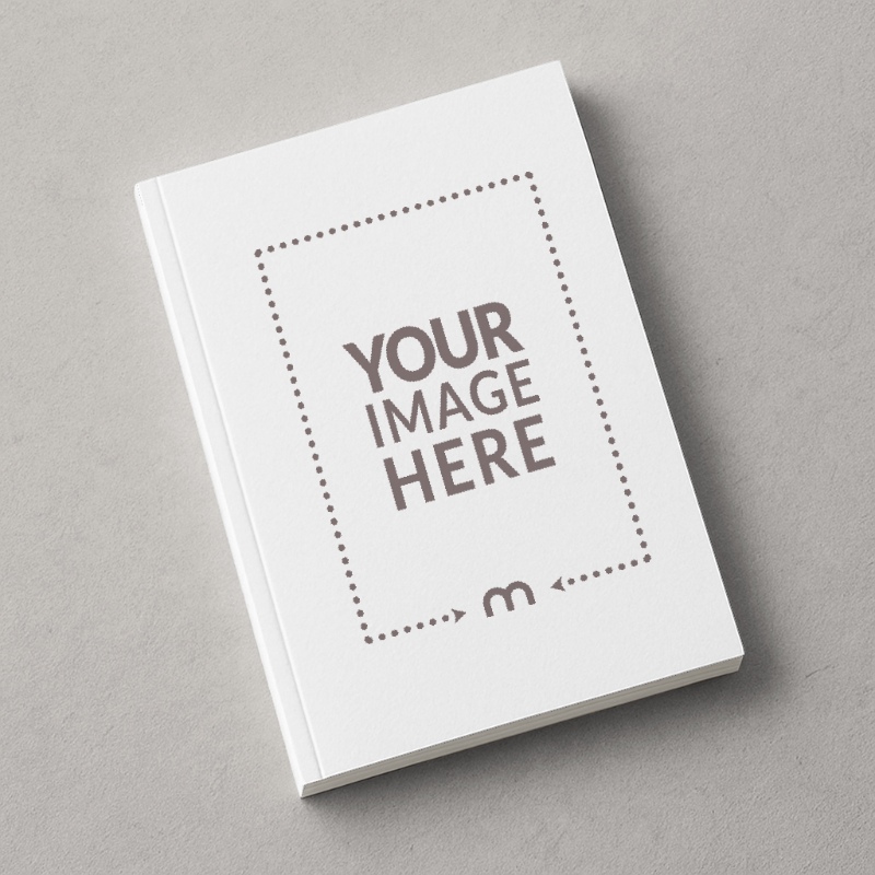 Paperback Book Cover Mockup on Plain Background preview image