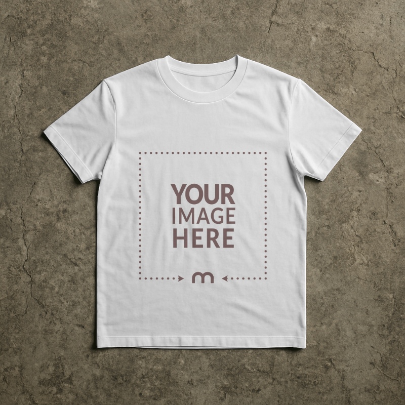T-Shirt Mockup for Kids on Concrete Floor preview image