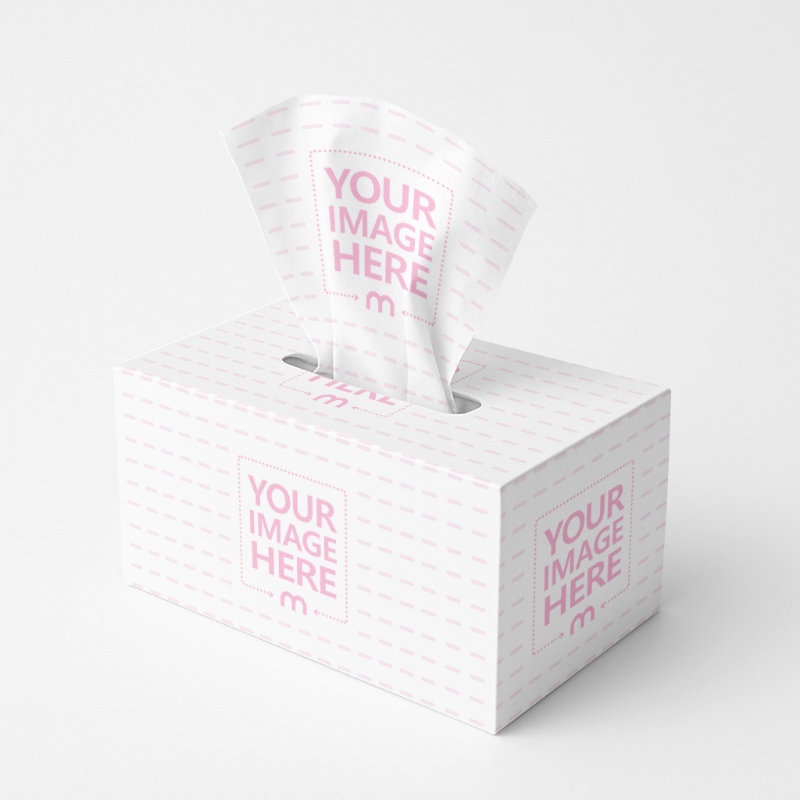 Tissue Box Mockup on White Background preview image
