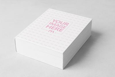Thick Book Cover Mockup on White Background