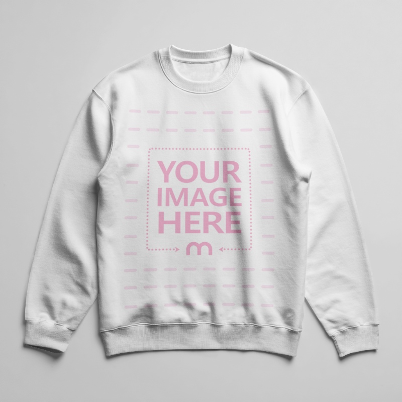 Sweatshirt Mockup Generator on White Background for Online Apparels preview image