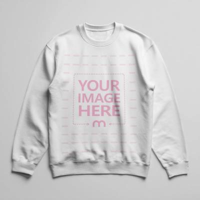 Sweatshirt Mockup Generator on White Background for Online Apparels